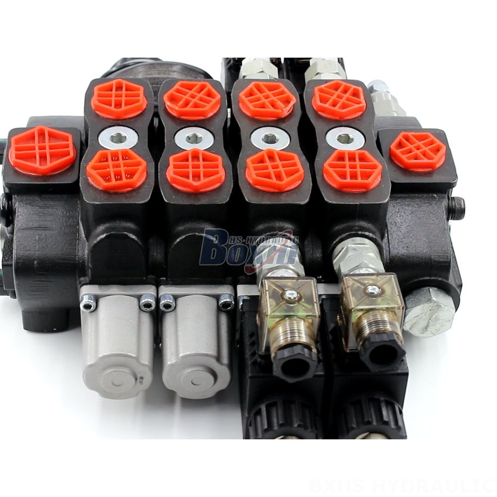 SD8 Solenoid and Joystick 3 Spool Sectional Directional Valve: Your Source for Hydraulic Control detail image